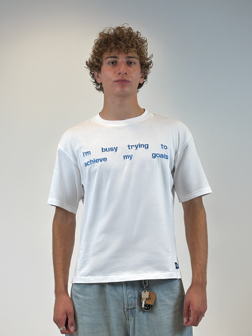 White Shirt with Embroidery – Minimalistic & Motivated