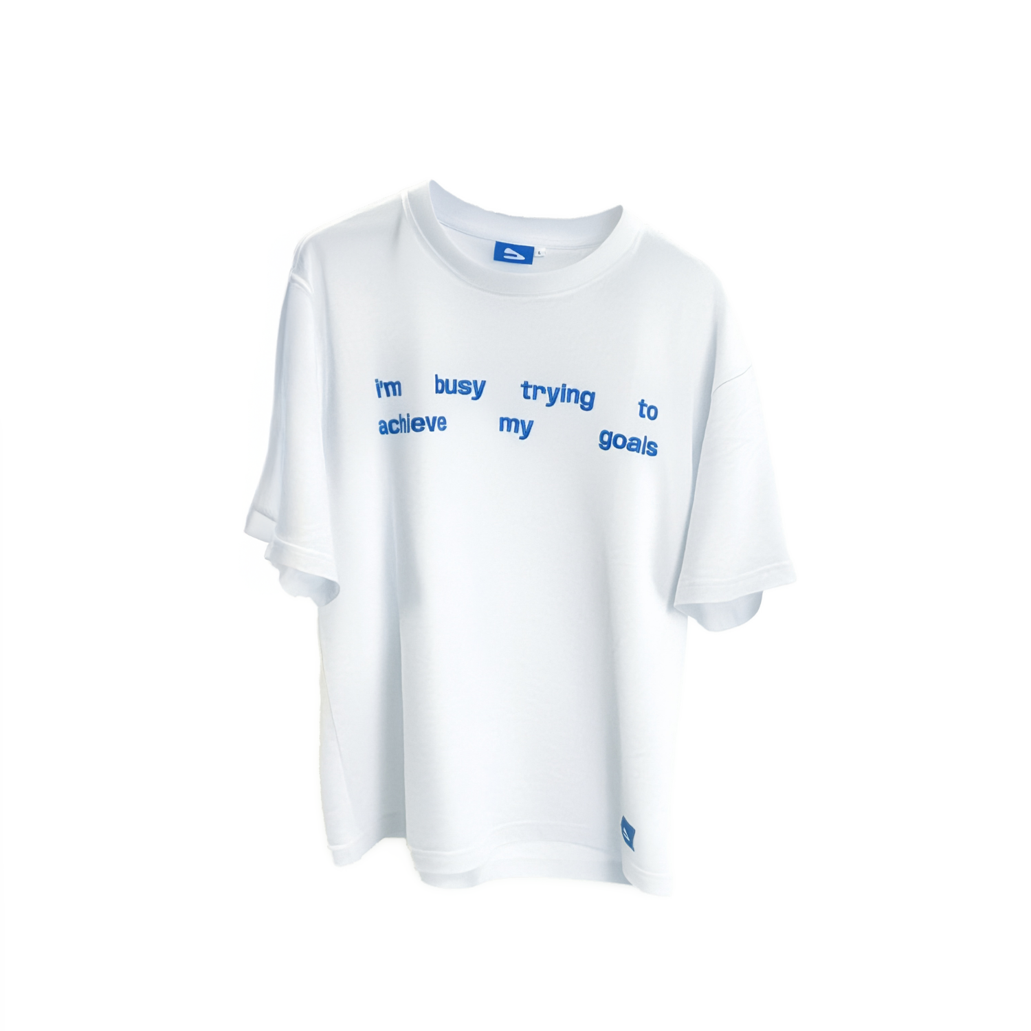 White Shirt with Embroidery – Minimalistic & Motivated